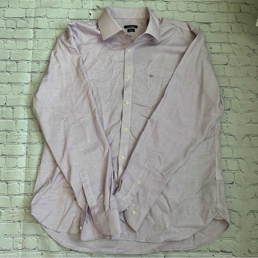 Pedro Del Hierro Tech-Non Iron Tailored Fit Pink Button Dress size 46